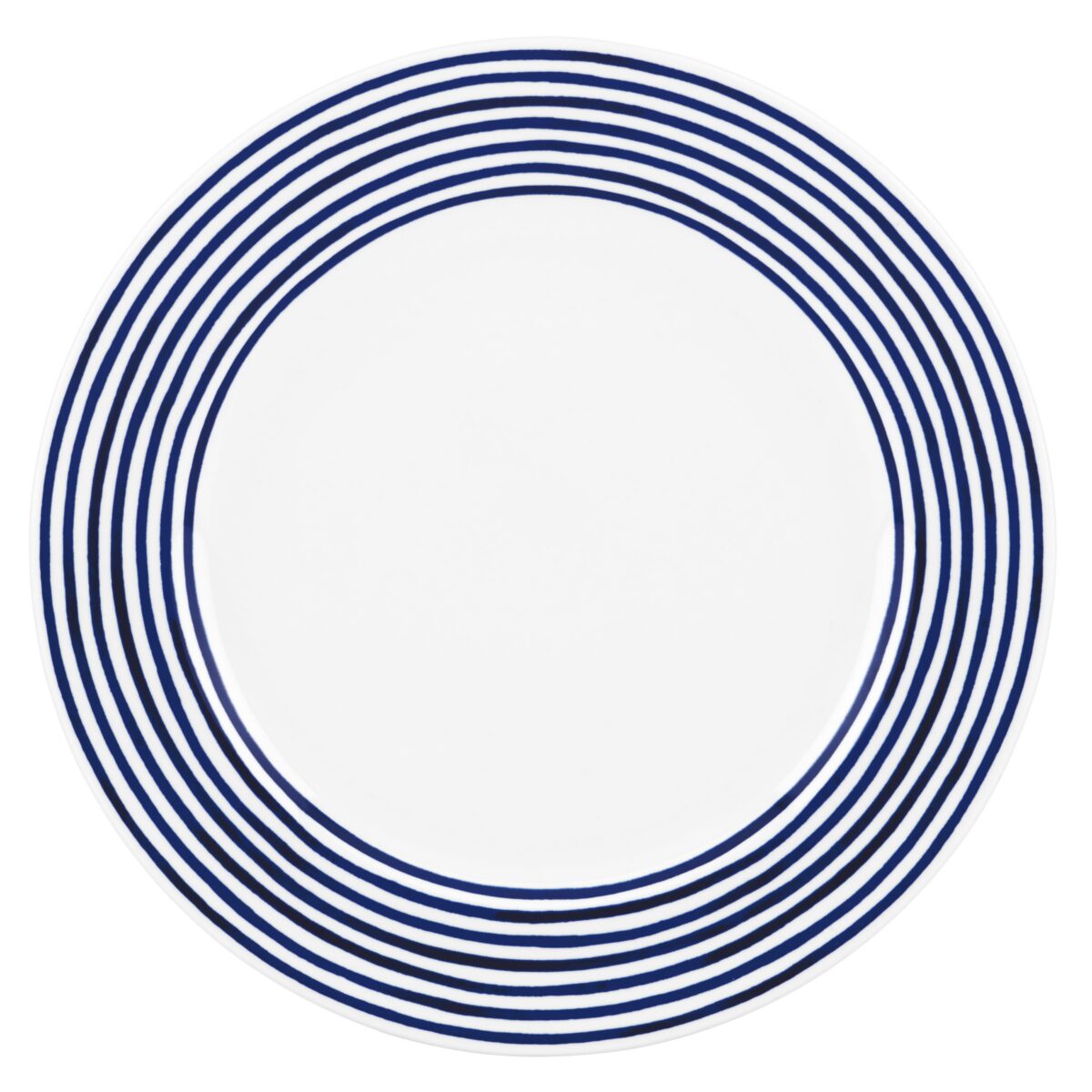 Blue Vertical Stripe Dinner Plate