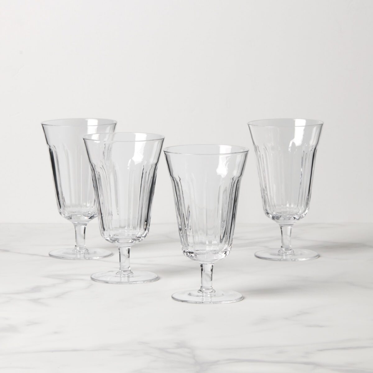 Tall Stem Glass Goblets - Set of 4