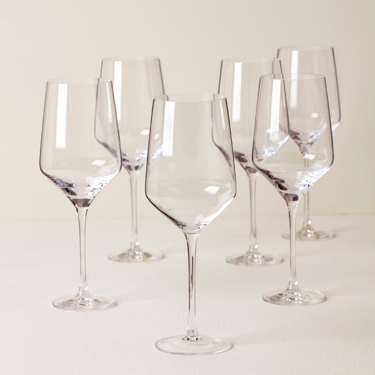Angled Wine Glasses - Set of 6